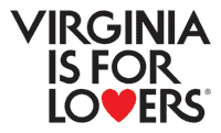 Virginia is for lovers with a heart icon for the v in lovers